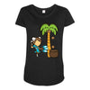 part time job   coconut farm Maternity Scoop Neck T-shirt