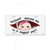 August Peeking Out Asian Baby Girl License Plate