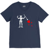 blackbeard's flag pirate edward teach V-Neck Tee