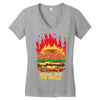 burger fever Women's V-Neck T-Shirt
