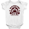 saved by the barbell Baby Onesie