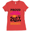 Class of 2017 Proud GrandMother Graduation Ladies Fitted T-Shirt