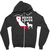 californian boxer lover Zipper Hoodie
