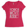 horror movie addict Women's Triblend Scoop T-shirt