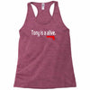 tony is alive sopranos Racerback Tank