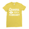Queens are Born in February Ladies Fitted T-Shirt