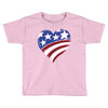 disstressed america flag heart Toddler T-shirt