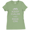 keep calm and ride on Ladies Fitted T-Shirt