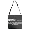 Feminist Noun Adjustable Strap Totes