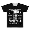 legends were born in october genuıne 1996 qualıty one kind of aged l All Over Men's T-shirt