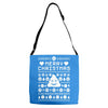 funny ugly christmas smiley emoticon Adjustable Strap Totes