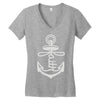 anchored faith (2) Women's V-Neck T-Shirt