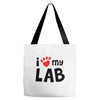 i love my lab labrador Tote Bags