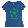 brasil sport soccer ball fun Women's Triblend Scoop T-shirt