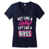 lady lift like a boss Women's V-Neck T-Shirt