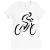 bike rider biker cyclist Ladies Fitted T-Shirt