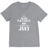 The Best Father Was Born In July V-Neck Tee