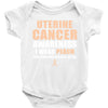 Uterine Cancer Awareness I Wear Peach For Some Special To Me Baby Bodysuit