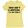 tee top joke costume rude slogan Ladies Fitted T-Shirt