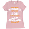 Super Cool Son Of A Freaking Awesome Mom Ladies Fitted T-Shirt
