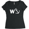w anchor funny pub joke Women's Triblend Scoop T-shirt