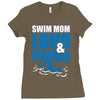swim mom loud and proud sports athlete athletic Ladies Fitted T-Shirt