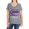 i love someone with pancreatic cancer to the moon &amp; back to infinity Ladies Curvy T-Shirt