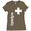 fan, swiss cross, switzerland, new Ladies Fitted T-Shirt