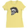 evil skull Ladies Fitted T-Shirt