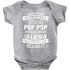 Super Cool Pop Pop Of A Freaking Awesome Grandson Baby Onesie