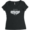 nbc psych fist bump Women's Triblend Scoop T-shirt