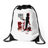 cat shirt Drawstring Bags