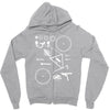 bicycle cyclopath bike hobby exploded Zipper Hoodie