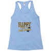 happy when duck hunting Racerback Tank