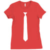 skinny white tie Ladies Fitted T-Shirt