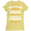 Super Cool Nana Of A Freaking Awesome Granddaughter Ladies Fitted T-Shirt
