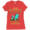 never underestimate an old man with a Ladies Fitted T-Shirt