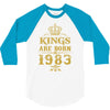 kings are born in 1983 3/4 Sleeve Shirt