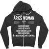 Aries Woman Zipper Hoodie
