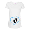 Baby Boy with Heart Any Name Customized Maternity Scoop Neck T-shirt