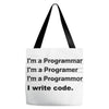 Revolution I Write Code Tote Bags