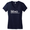 doctor who m.d   vintage retro tv show fan dr Women's V-Neck T-Shirt