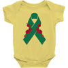 liver ribbon and rose Baby Bodysuit