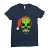 santa clous skeleton Ladies Fitted T-Shirt