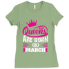 Queens Are Born in March Ladies Fitted T-Shirt