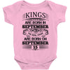 Real Kings Are Born On September 15 Baby Onesie