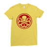 red skull logo avengers marvel comics gift Ladies Fitted T-Shirt