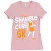 shamble to the cure zombie 5k Ladies Fitted T-Shirt