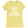 happy hanukkah Ladies Fitted T-Shirt