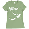 save yourself Ladies Fitted T-Shirt